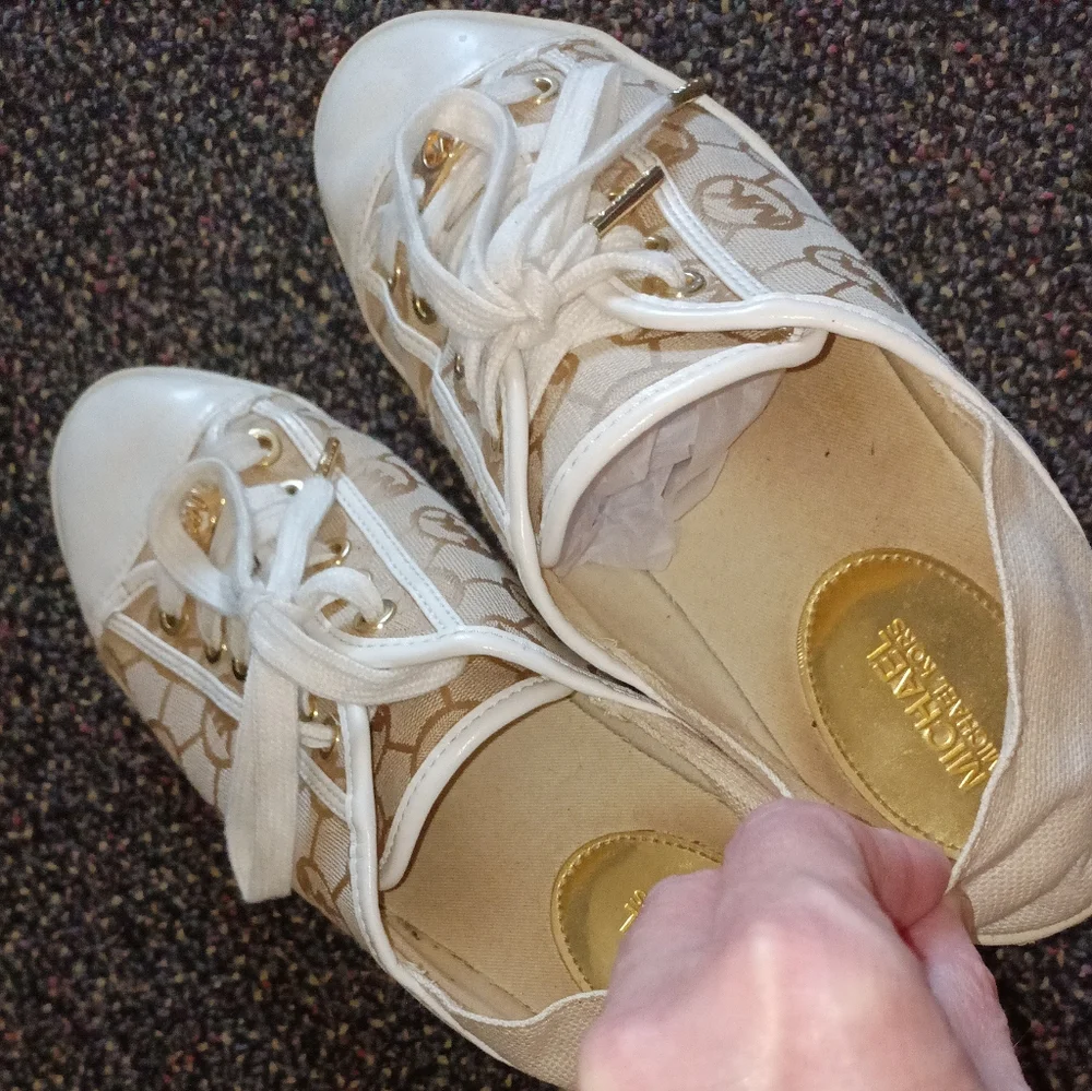 Michael Kors Beige Logo Espadrille Sneakers